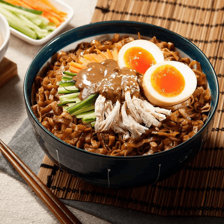 A - Sha Badtz - Maru Dry Noodle with Sesame Boss Sauce - 95g x 5 Pack - ding - go