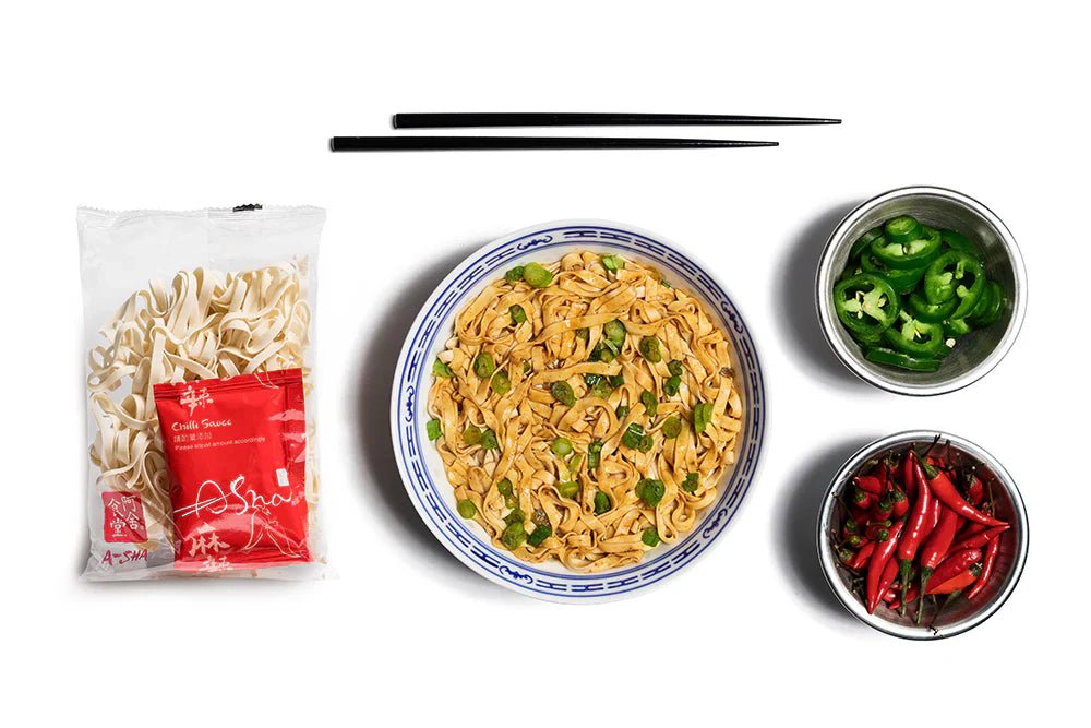 A - Sha Hakka Style Noodle with Original Soy Sauce - 95g x 5 Pack - ding - go