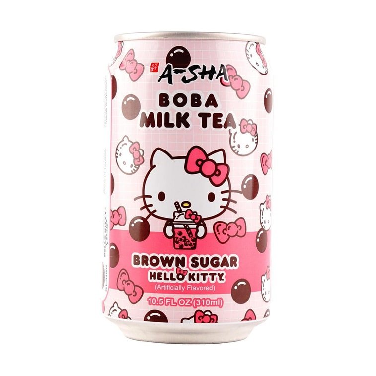 A-Sha Hello Kitty Boba Can - Brown Sugar - 310ml - ding-go
