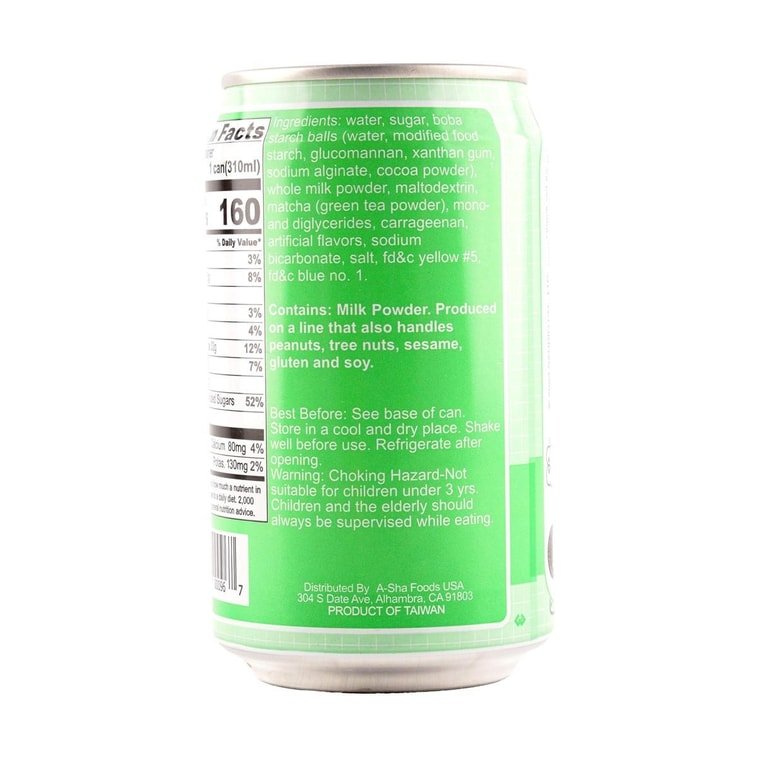 A-Sha Hello Kitty Boba Can - Matcha - 310ml - ding-go