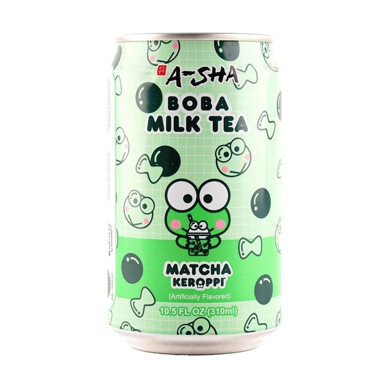 A-Sha Hello Kitty Boba Can - Matcha - 310ml - ding-go