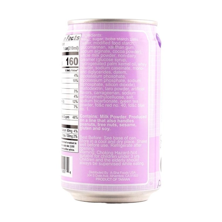 A-Sha Hello Kitty Boba Can - Taro - 310ml - ding-go