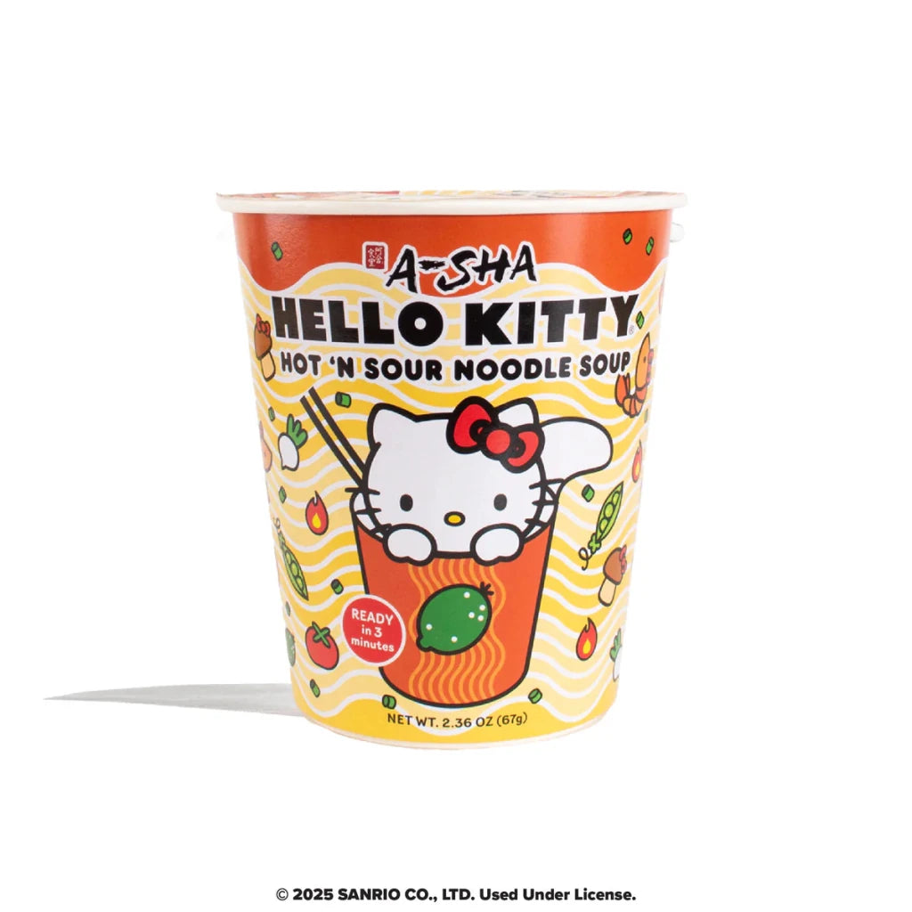 A - Sha Prince Katsu Hello Kitty Hot'N'Sour Noodle Soup - 67g - ding - go