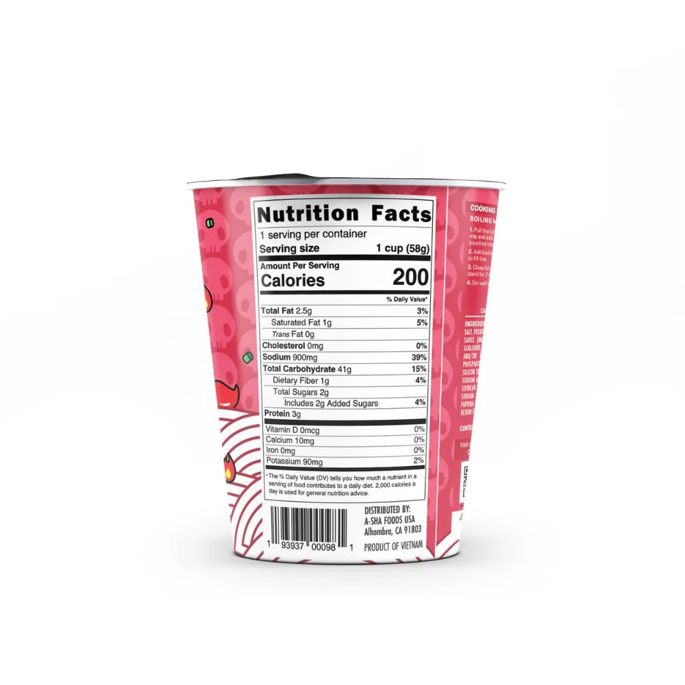 A - Sha Prince Katsu Kuromi Pho Rice Noodle Soup, Spicy Beef Flavored - 58g - ding - go