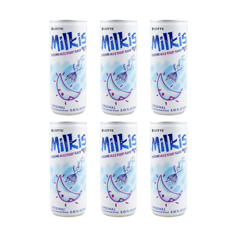 Lotte Milkis Original Flavor - 250ml x 6 Pack