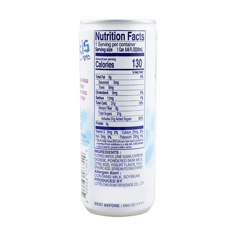 Lotte Milkis Original Flavor - 250ml x 6 Pack