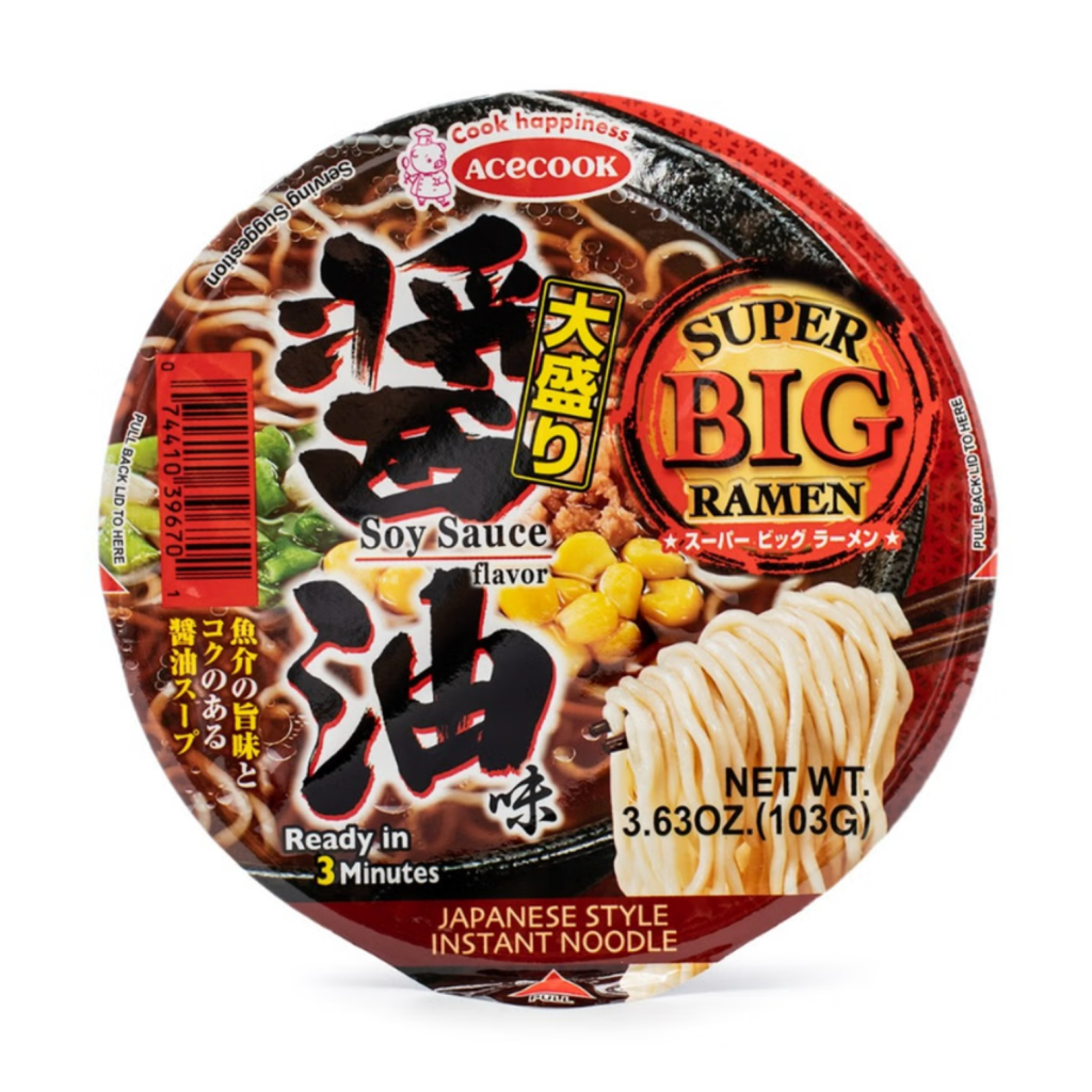 Acecook Super Big Ramen Soy Sauce Flavor – 103g - ding - go