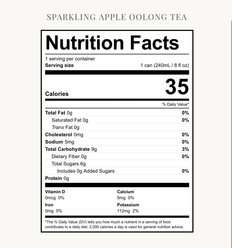 AUMA Apple Sparkling Jinxuan Oolong Tea - 8oz - ding-go