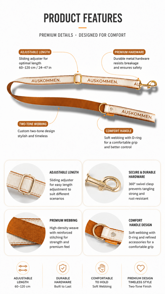 Auskommen Leash - ding-go