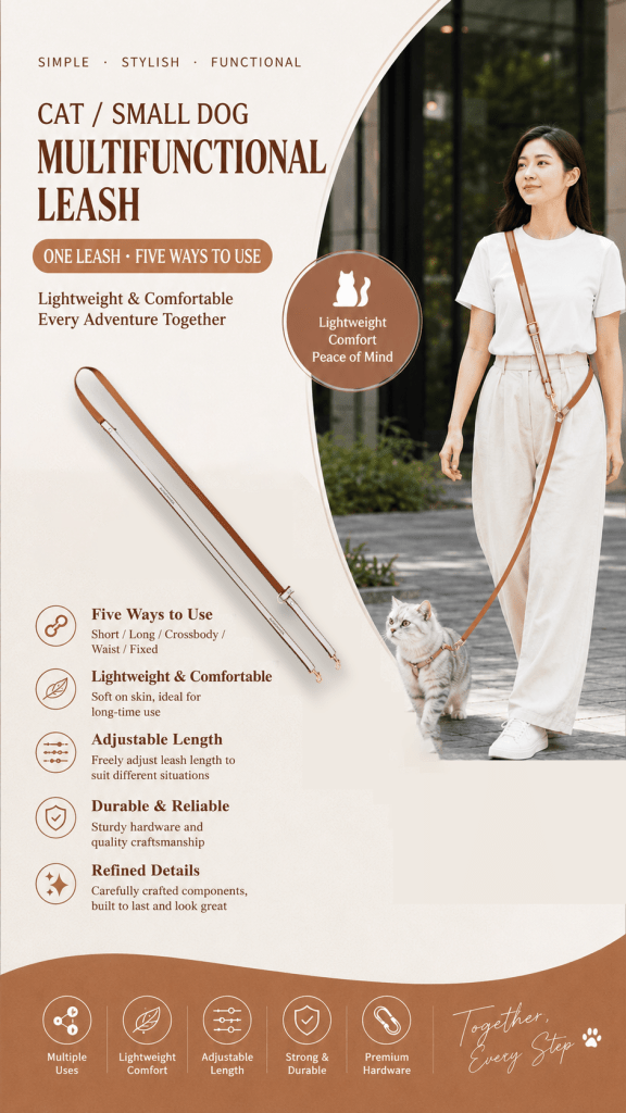 AUSKOMMEN Transform leash(Cat / Puppy) - ding-go