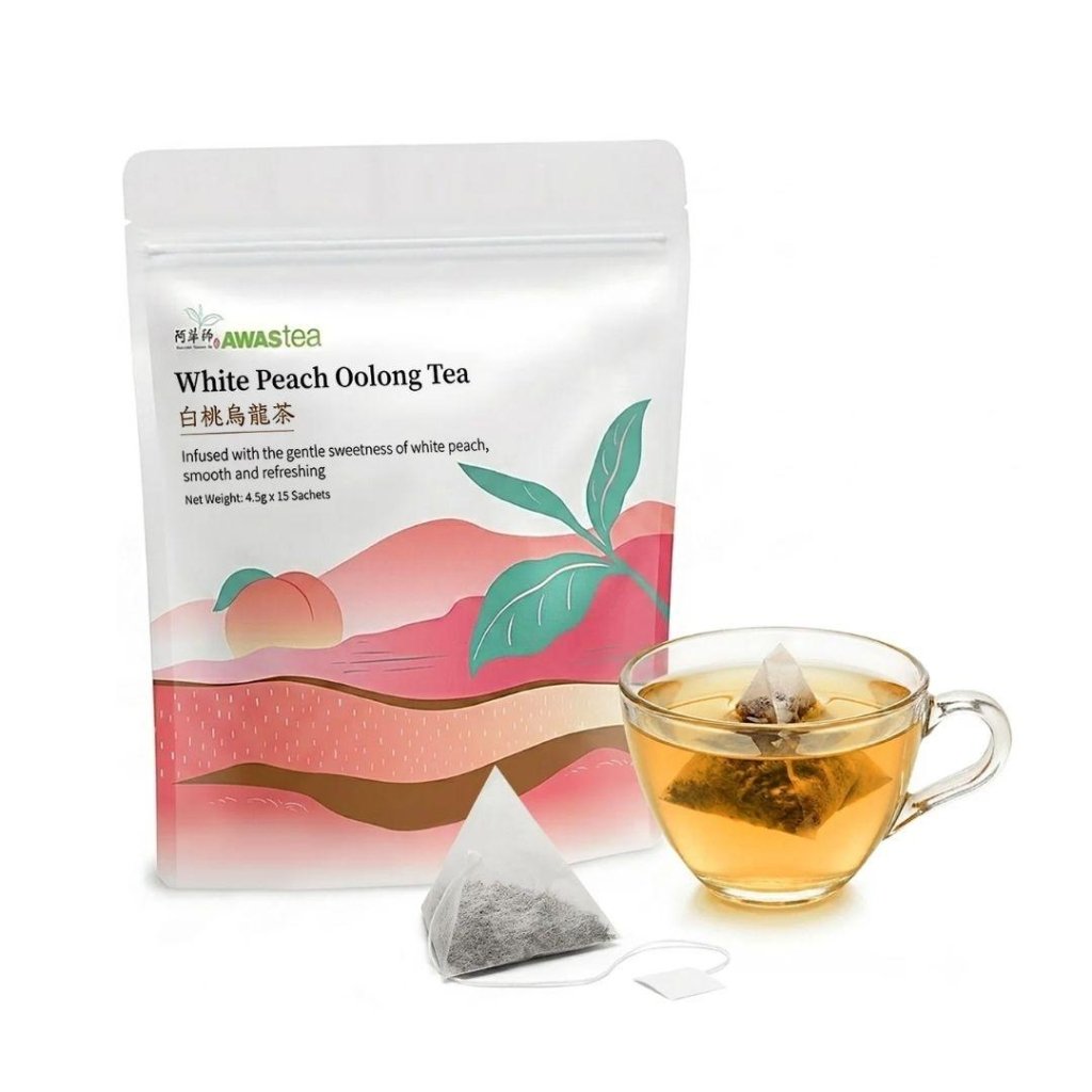 AWAS TEA White Peach Oolong Tea - 15 Sachets - 67.5g - ding-go