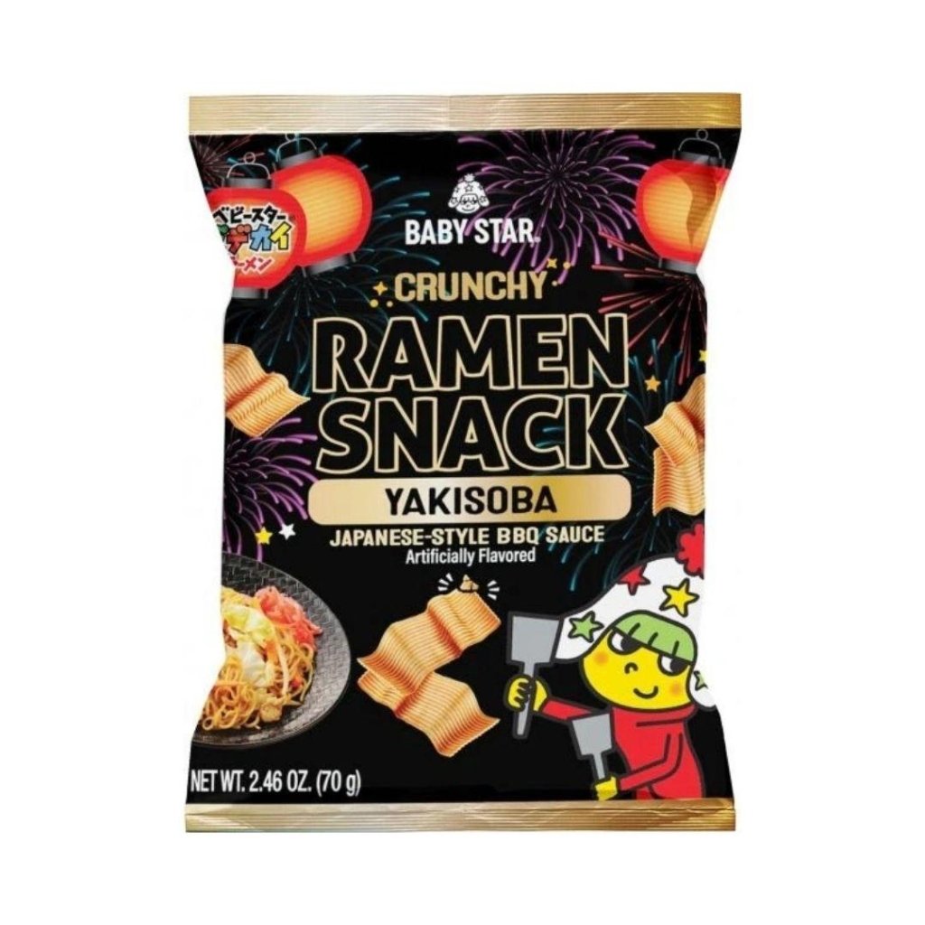 Baby Star Crunchy Yakisoba Wide Ramen Snack – 70g - ding - go