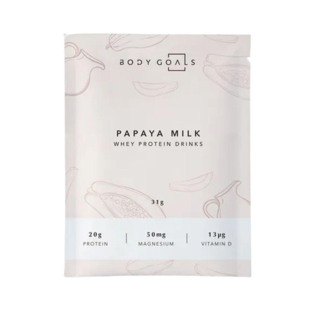 Body Goals Multi-effect Whey Protein Drinks Sachet Bag Papaya Milk Flavor - 31g - ding-go