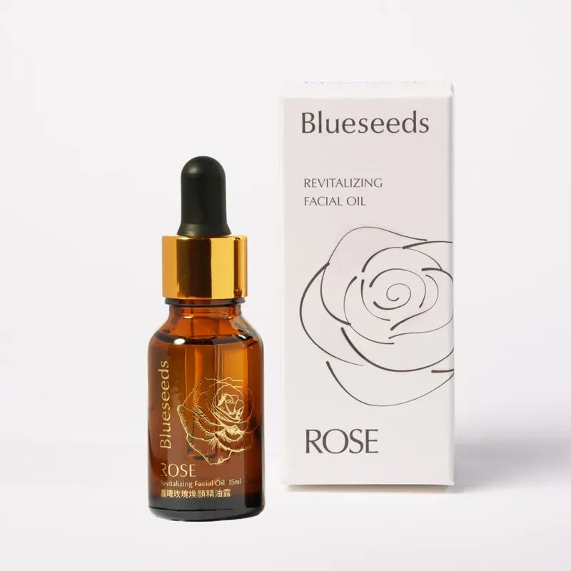 【BOGO】Blueseeds ROSE Revitalizing Facial Oil - 15ml + Select Facial Lifting and Relaxing Silicone Crystal Energy Massage Stone (Small) - ding-go