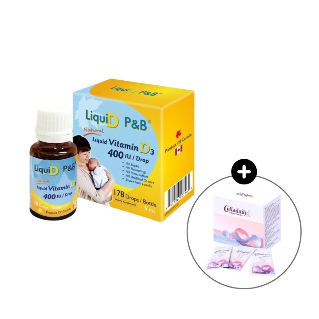 【Buy 1 Get 1 Free】 Liquid D P&B vitamin D3 + CollaDaily Collagen Peptides - ding - go