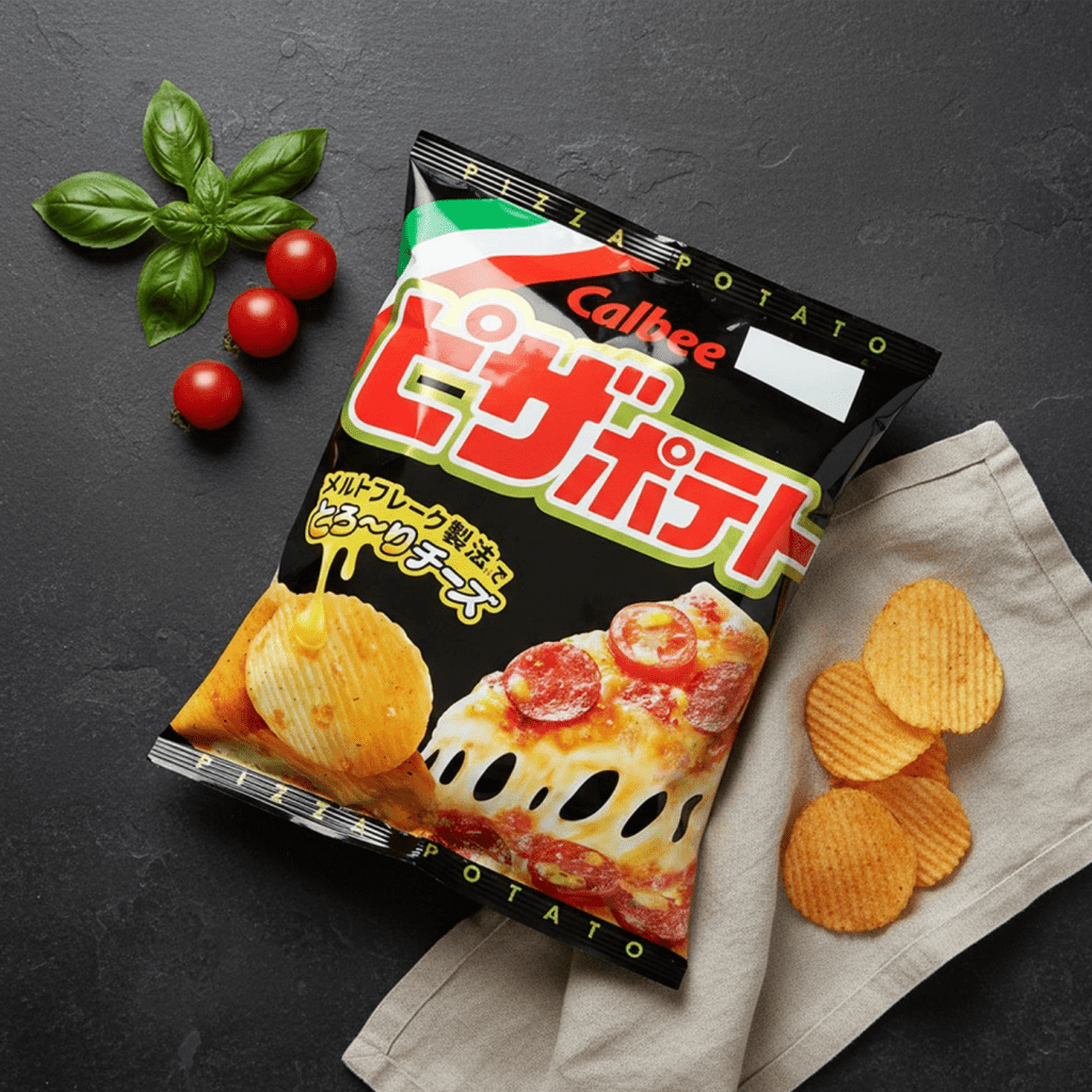 Calbee Pizza Potato 60g, additional package view 3