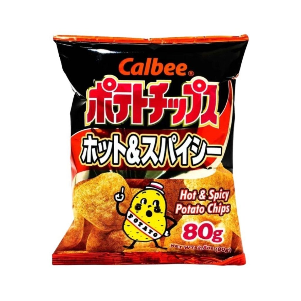 Calbee Potato Chips Hot & Spicy - 80g - ding-go