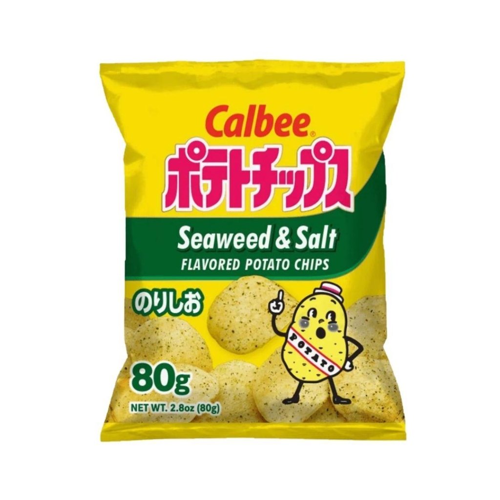 Calbee Potato Chips Salt & Seaweed - 80g - ding-go