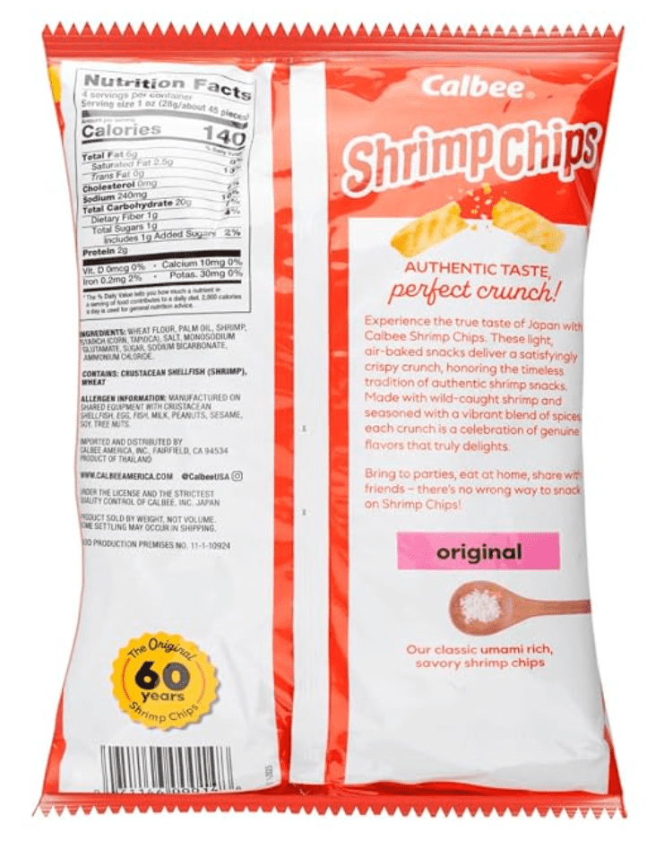 Calbee Shrimp Chips Original - 113g - ding-go