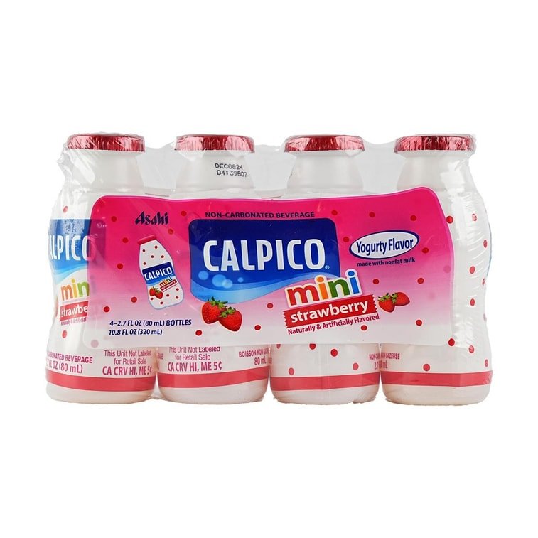 CALPICO Mini Non-Carbonated Soft Drink Strawberry Flavor - 80ml x 4 Pa ...