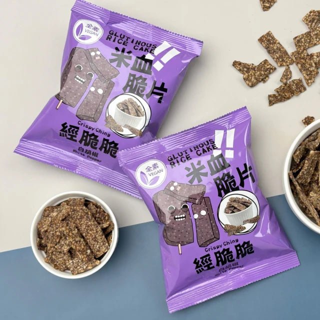 Crispy Ching Glutinous Rice Cake Chips White Pepper Flavor - 45g - ding - go