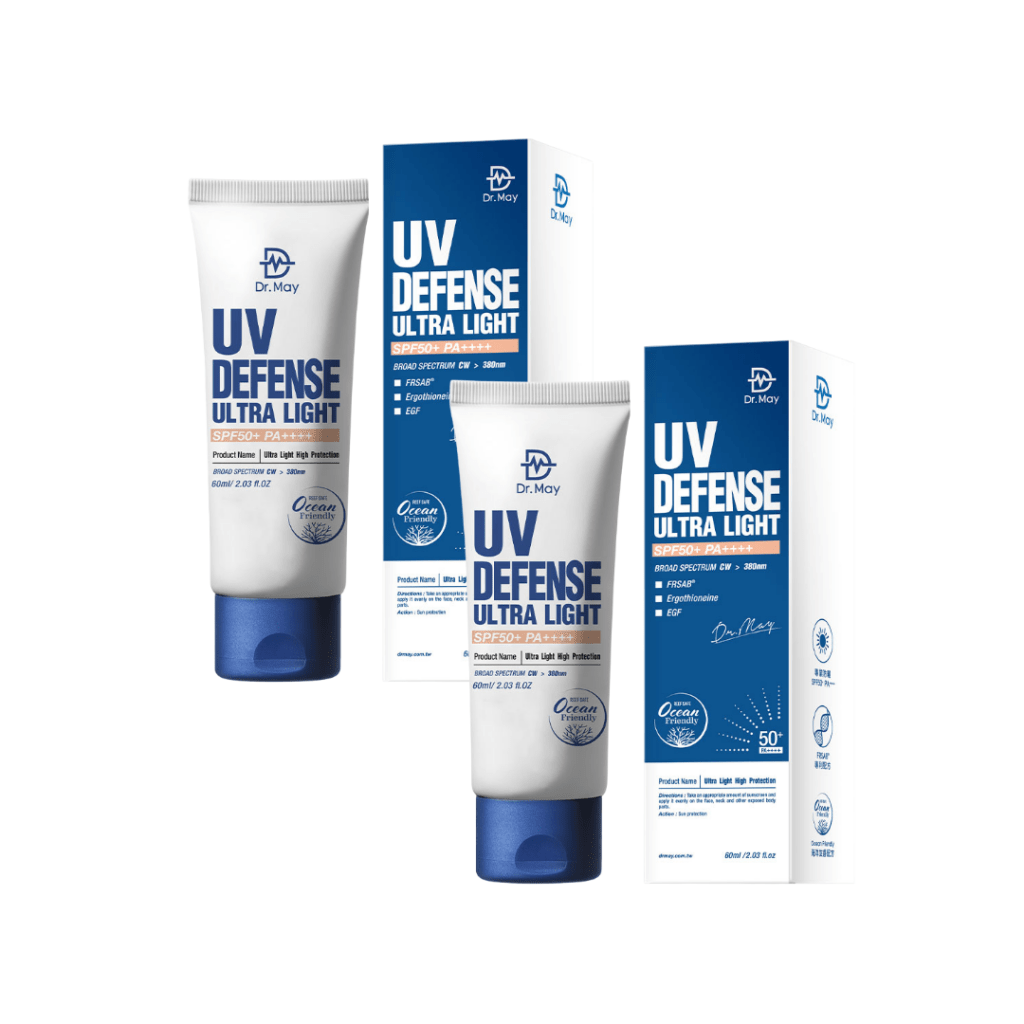 【Fan Faves Sunscreen 1+1】Dr. May UV Defense Ultra Light Sunscreen Value Bundle - 2 × 60ml
