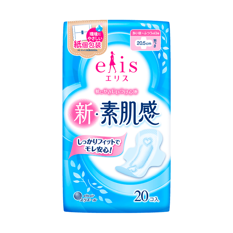 Elis Shin Suhadaka Regular To Heavy Flow Sanitary Napkin With Wings 20pcs - ding - go