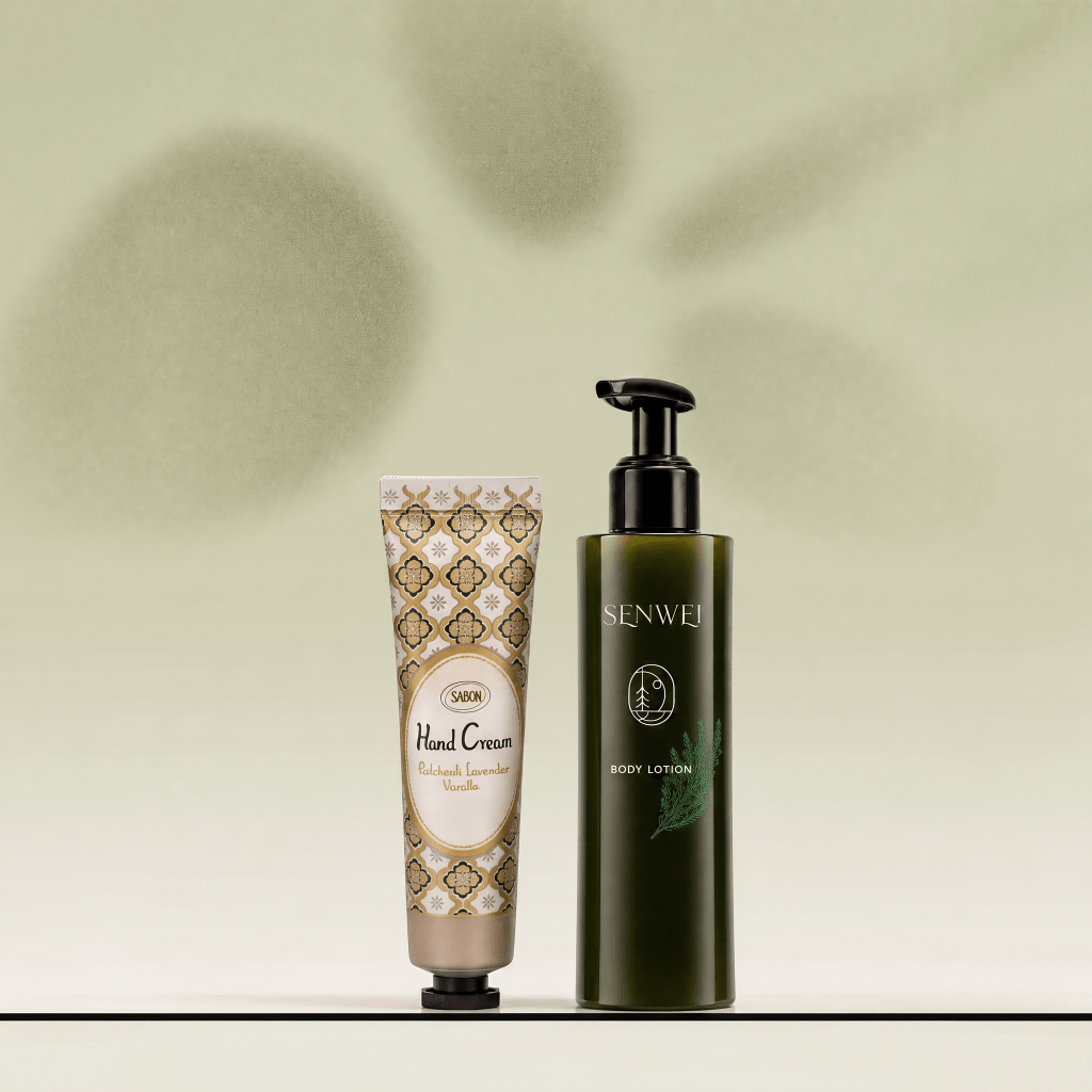 Everyday Moisture Duo — SENWEI Japanese Cedar Body Lotion + SABON Hand Cream - ding-go