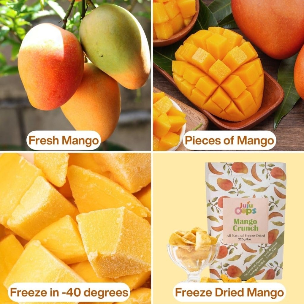 Freeze Dried Mango Cube, Family Party Size 226g, additional package view 2
