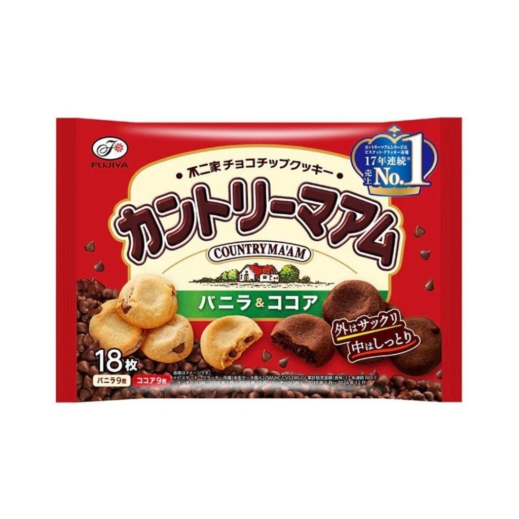 Fujiya Country Ma'am Vanilla & Cocoa - 10g x 18 Pack - ding - go