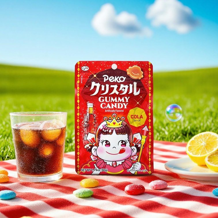 Fujiya Peko Chan Crystal Cola Gummy Candy - 50g - ding - go