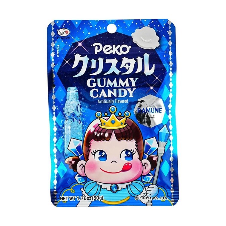 Fujiya Peko Chan Crystal Ramune Soda Gummy Candy - 50g - ding - go