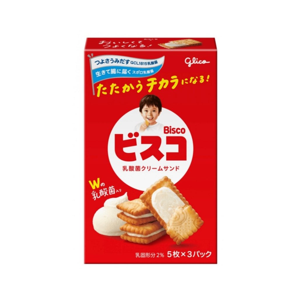Glico Bisco Milk Cream Sandwich Biscuits - 64.5g - ding-go