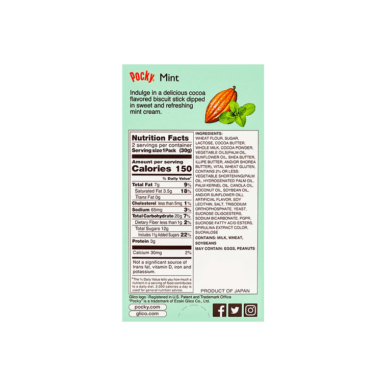 Glico Pocky Mint Chocolate Biscuit Sticks – 61g, additional package view 3