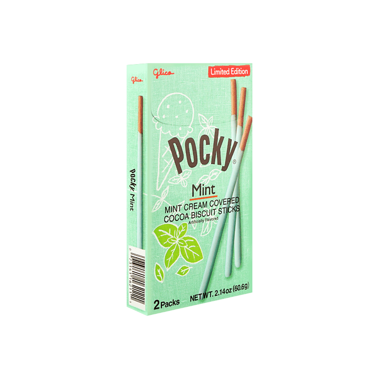 Glico Pocky Mint Chocolate Biscuit Sticks – 61g - ding - go
