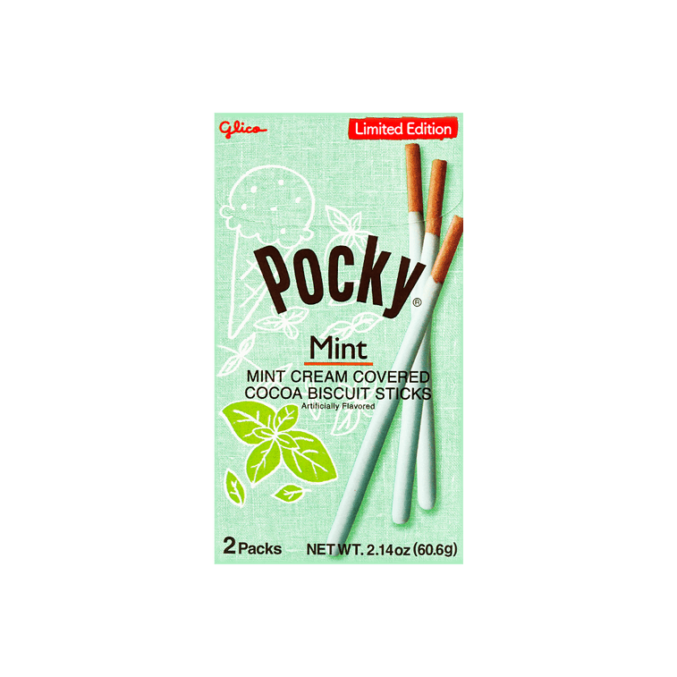 Glico Pocky Mint Chocolate Biscuit Sticks – 61g - ding - go