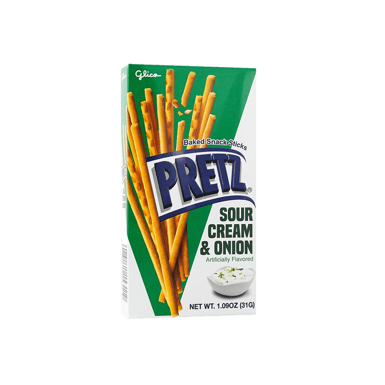 Glico Pretz Sour Cream & Onion Flavor Sticks - 31g - ding - go
