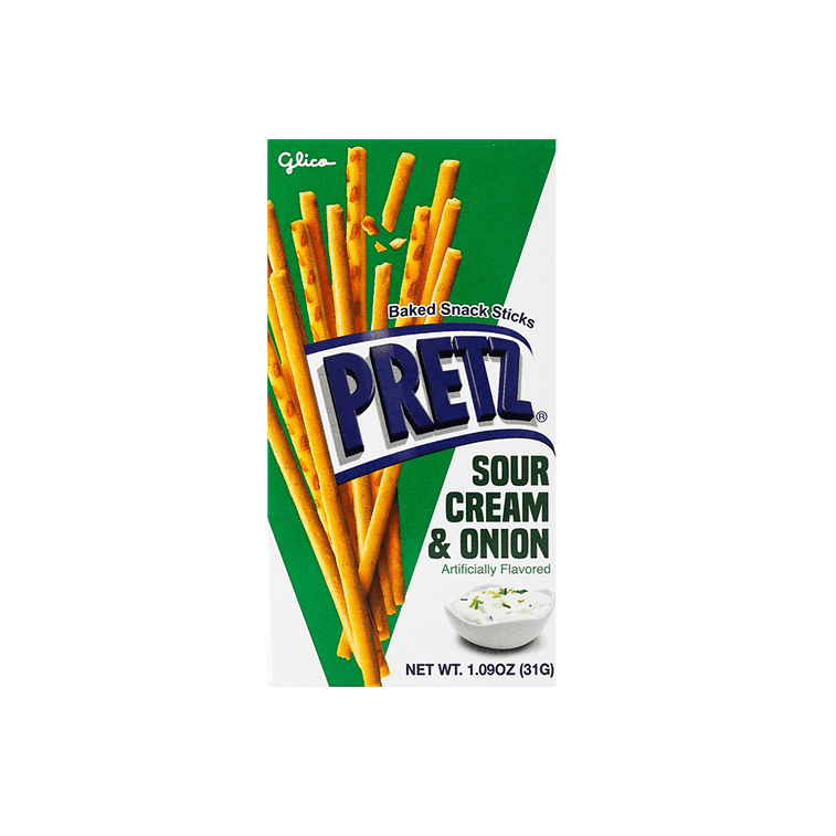 Glico Pretz Sour Cream & Onion Flavor Sticks - 31g - ding - go