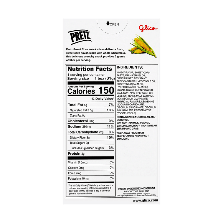 Glico Pretz Sweet Corn Flavor Sticks - 31g - ding - go