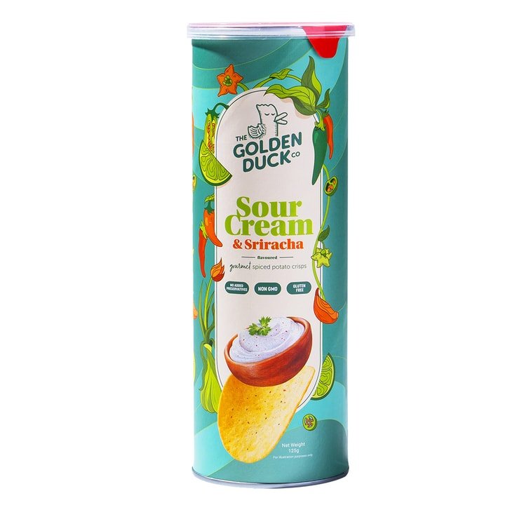 Golden Duck Potato Sour Cream & Sriracha 125g
