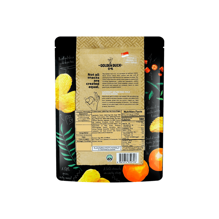 Golden Duck Salted Egg Potato Ridges - 105g - ding - go
