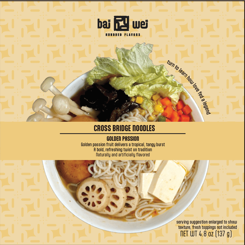 Golden Passion (Passion Fruit Flavor) Cross Bridge Noodles - 137g - ding-go