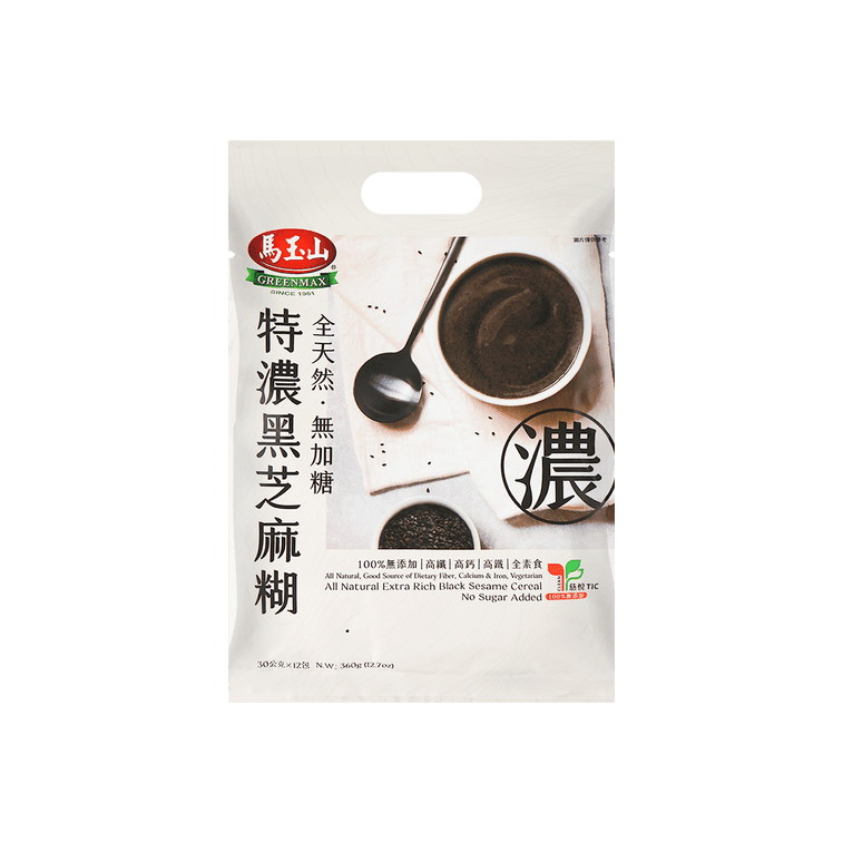 Greenmax Natural Extra Rich Black Sesame Cereal - 30g x 12 Pack - ding - go