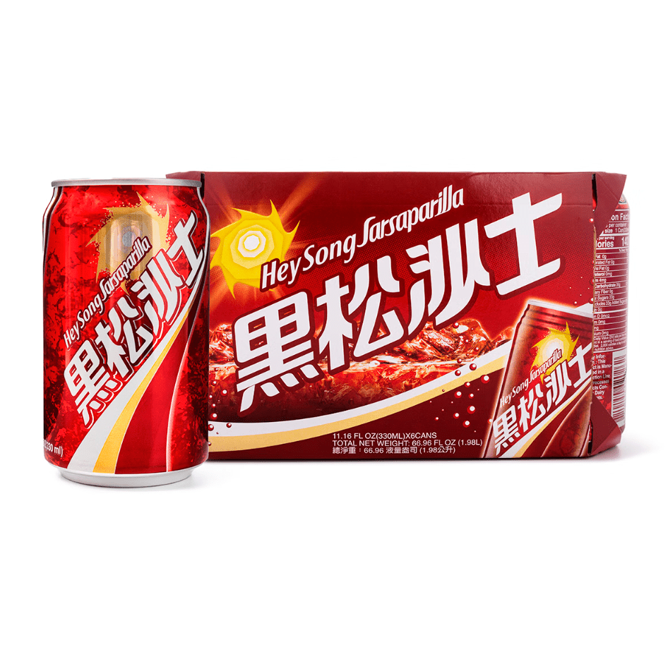 HeySong Sarsaparilla Drink - 330ml x 6 Pack - ding - go