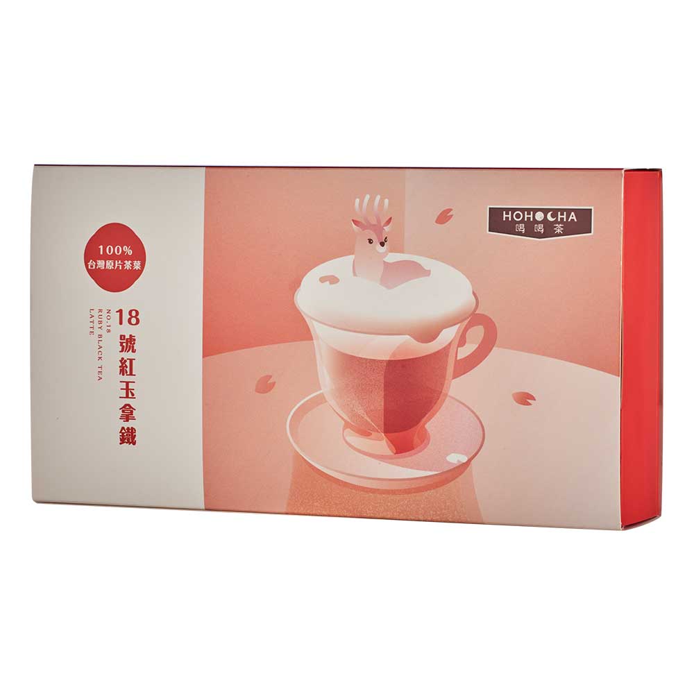 Hohocha No.18 Ruby Black Tea Latte 28g x 5 Pack, additional package view 3