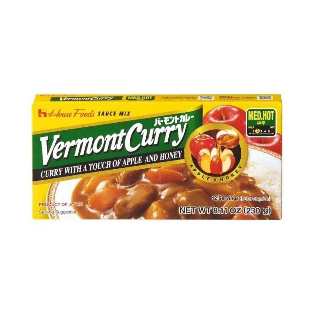House Foods Vermont Curry Medium Hot Flavor, 12 Servings - 230g - ding - go