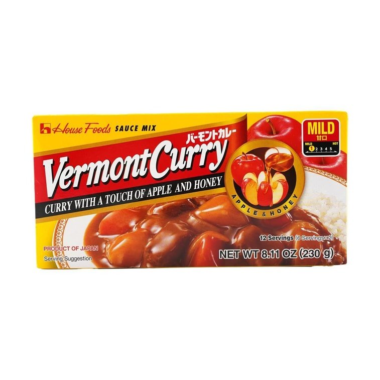 House Foods Vermont Curry Mild Flavor, 12 Servings - 230g - ding - go