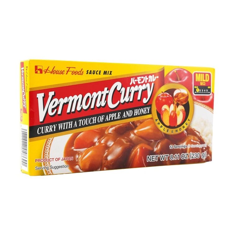 House Foods Vermont Curry Mild Flavor, 12 Servings - 230g - ding - go