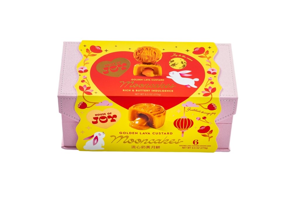 House of Joy Golden Lava Custard Mooncakes - 270g - ding-go