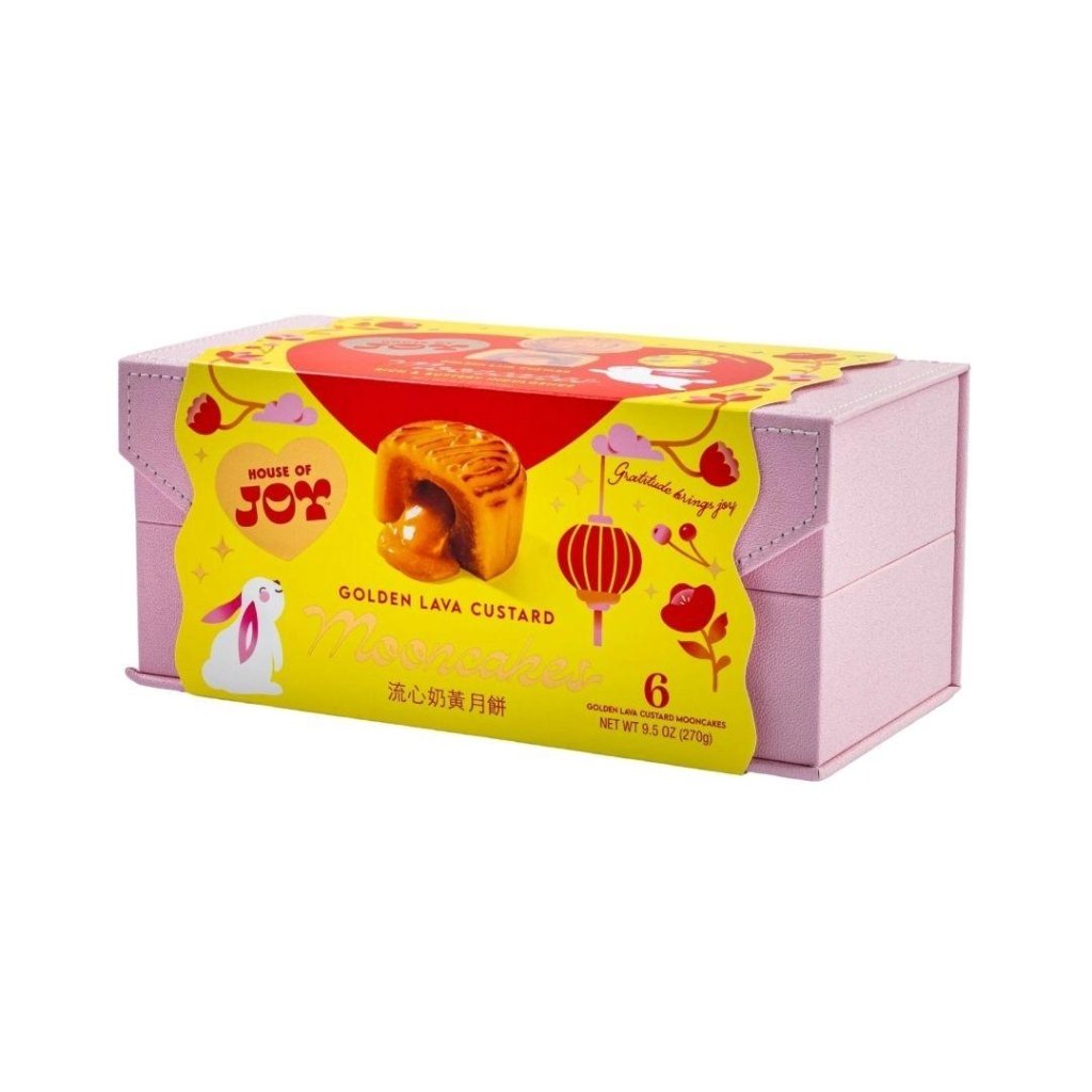 House of Joy Golden Lava Custard Mooncakes - 270g - ding-go